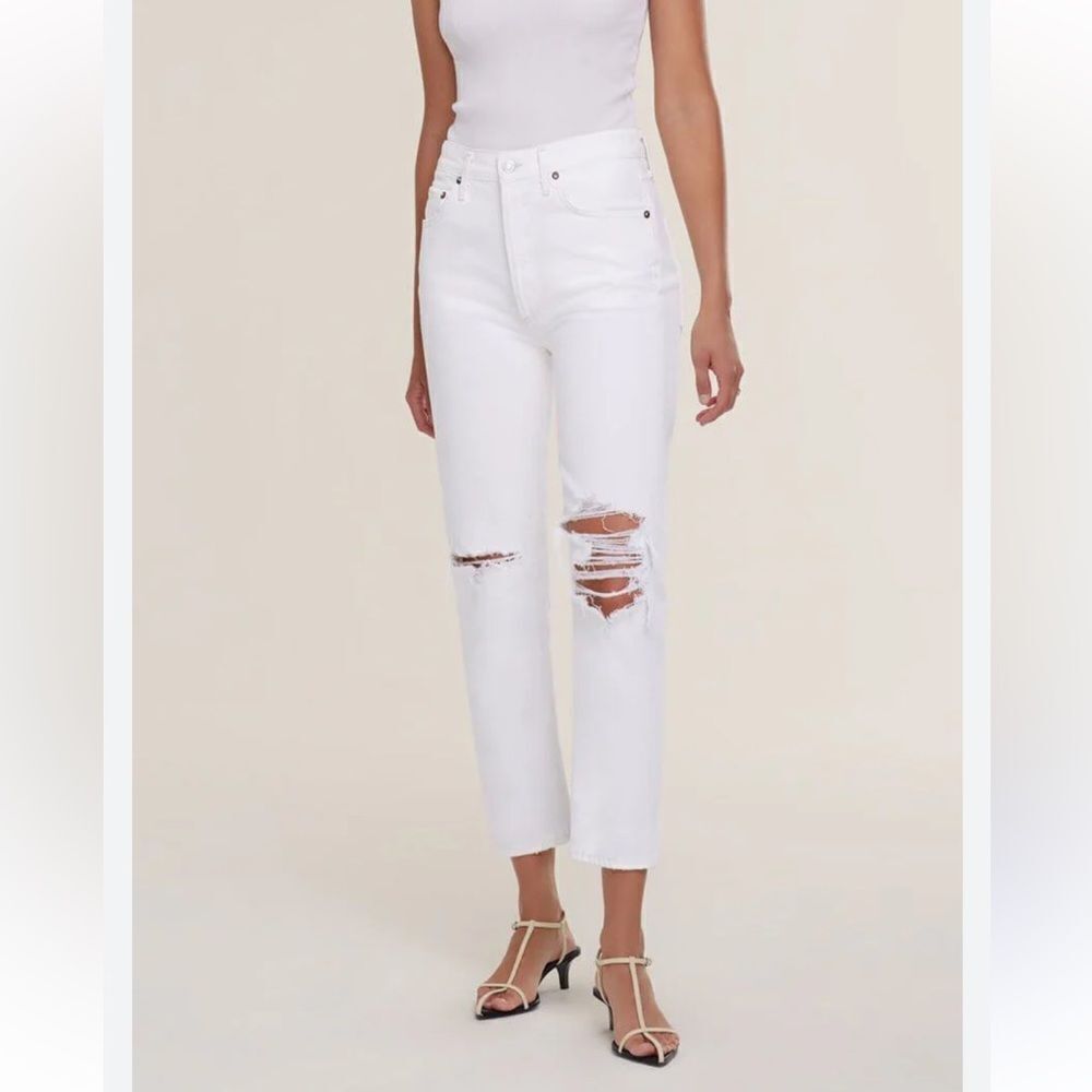 AGOLDE Riley High Rise Straight Crop Jeans Size  25